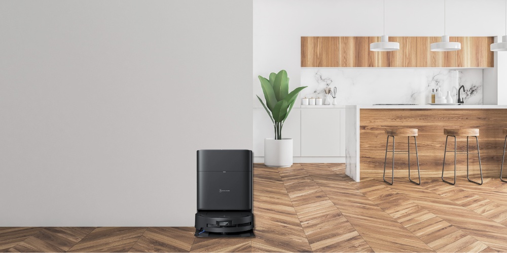 Robot Ecovacs Deebot T80 OMNI sở hữu thiết kế màu đen sang trọng