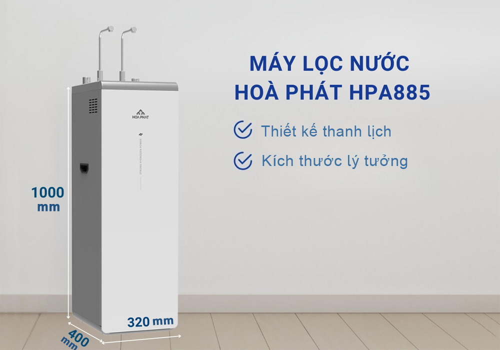 Máy lọc nước Hòa Phát HPA885 tô điểm cho không gian sống