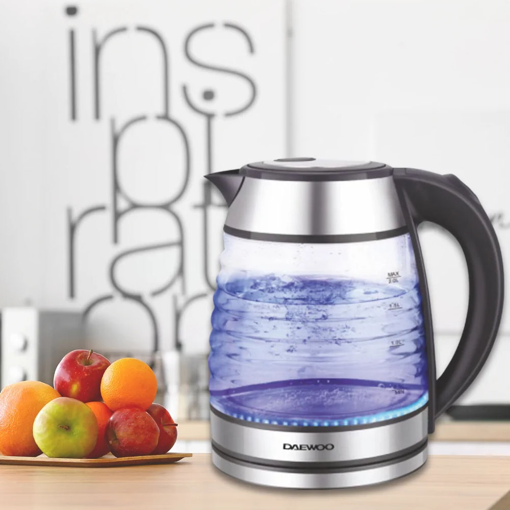 Ấm Đun Thủy Tinh Deawoo DWK-GL1803 phù hợp với gia đình 2 - 4 người