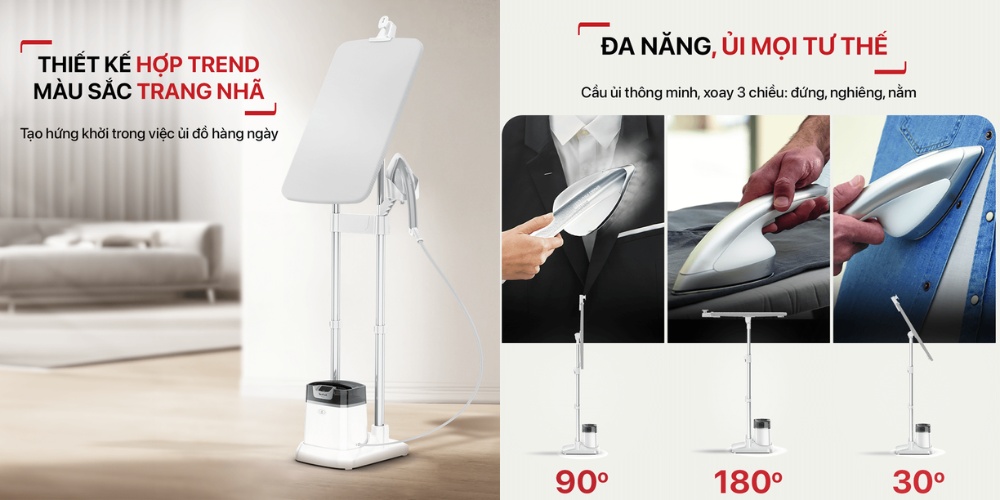 Bàn Ủi Hơi Nước Đứng Tefal IXEO-QT1411K0 tạo hứng khởi trong việc ủi đồ
