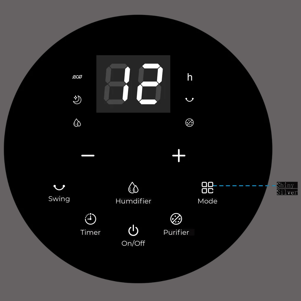 Quạt Không Cánh RH-FAW15A01 sở hữu bảng điều khiển cảm ứng