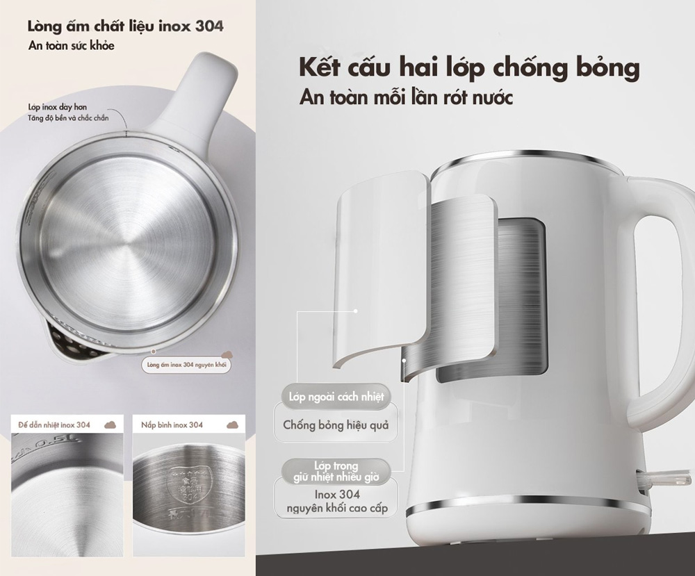 Bear ZDH-D17K2 chất liệu cao cấp, an toàn