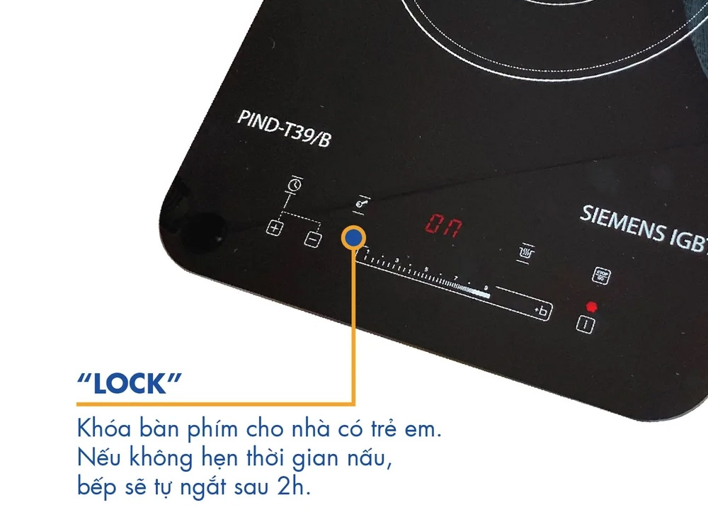 Bếp Điện Từ Korea King PIND-T39/B đảm bảo an toàn 