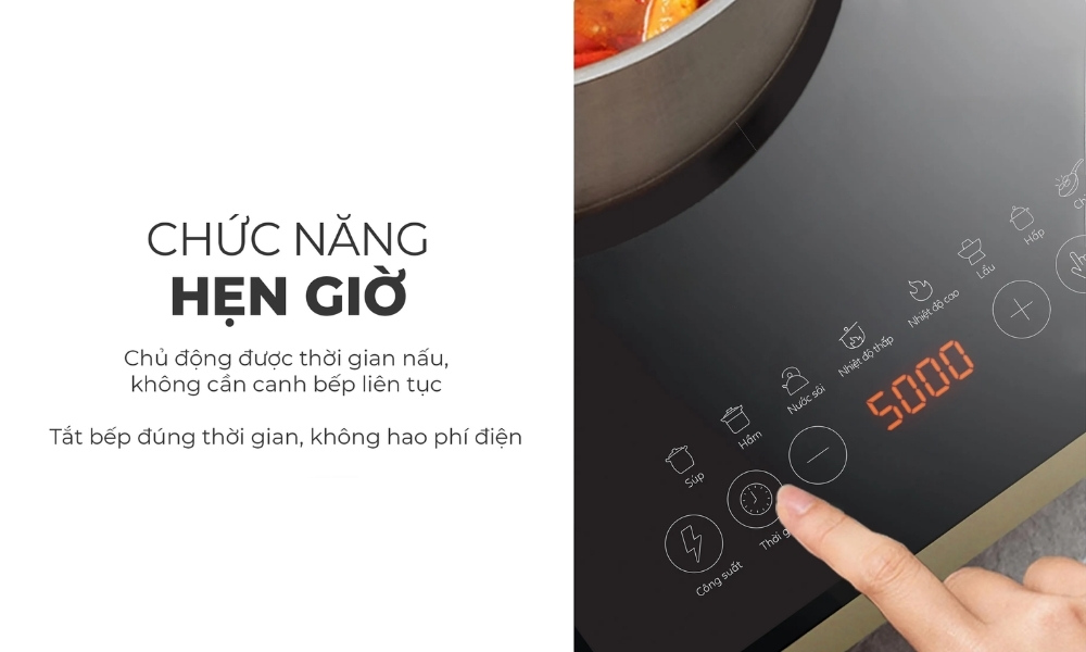 Bếp Điện Từ Magic A-52 có thể hẹn giờ