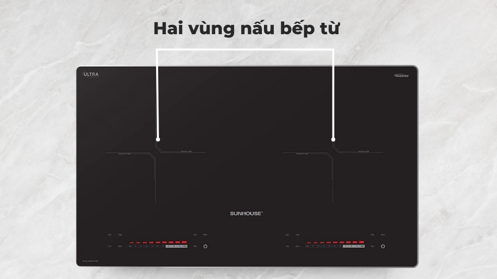 Hai vùng nấu tiện lợi chế biến thực phẩm