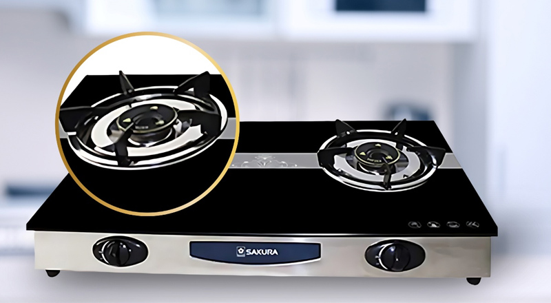 Bếp ga Sakura sở hữu kiểu dáng tinh tế