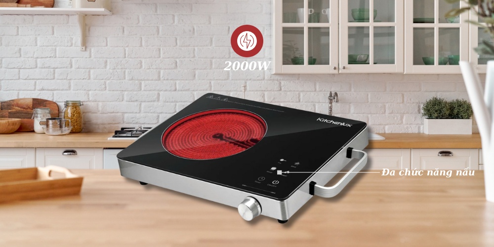 Bếp hồng ngoại đơn Kitchenlux P45-1 2000W nấu ăn nhanh chóng, tiết kiệm thời gian