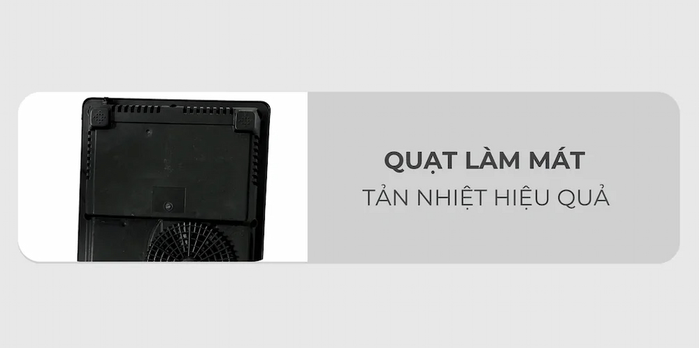 Bếp từ đơn Daewoo DWI-1505B với quạt làm mát, tản nhiệt hiệu quả