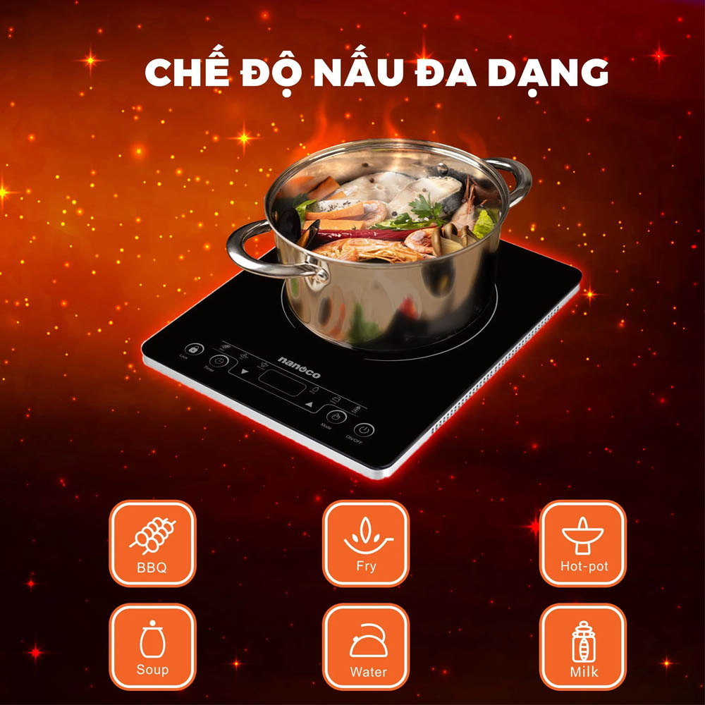 Bếp Từ Đơn Nanoco NICS647 đáp ứng nhu cầu nấu ăn đa dạng của bạn