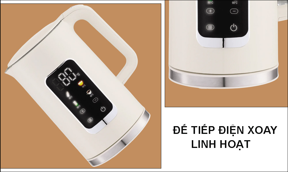 Đế tiếp điện xoay 360o linh hoạt