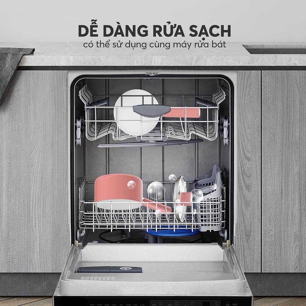 Bộ Nồi Chảo Elmich Baby EL1169AP dễ dàng xếp gọn vào máy rửa bát 