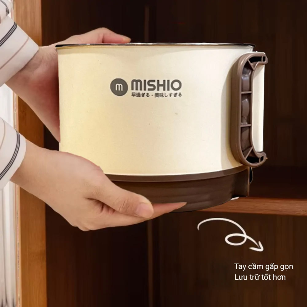 Tay cầm rút gọn của Ca nấu đa năng Mishio MK392