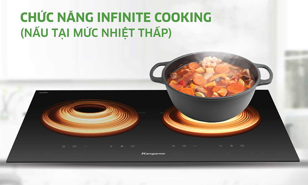 Bếp Điện Từ Đôi Kangaroo KGIC50D3C có chức năng Infinite Cooking