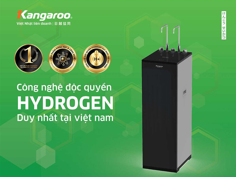 Công nghệ Hydrogen trên máy lọc nước Kangaroo tạo ra nước giàu hydrogen