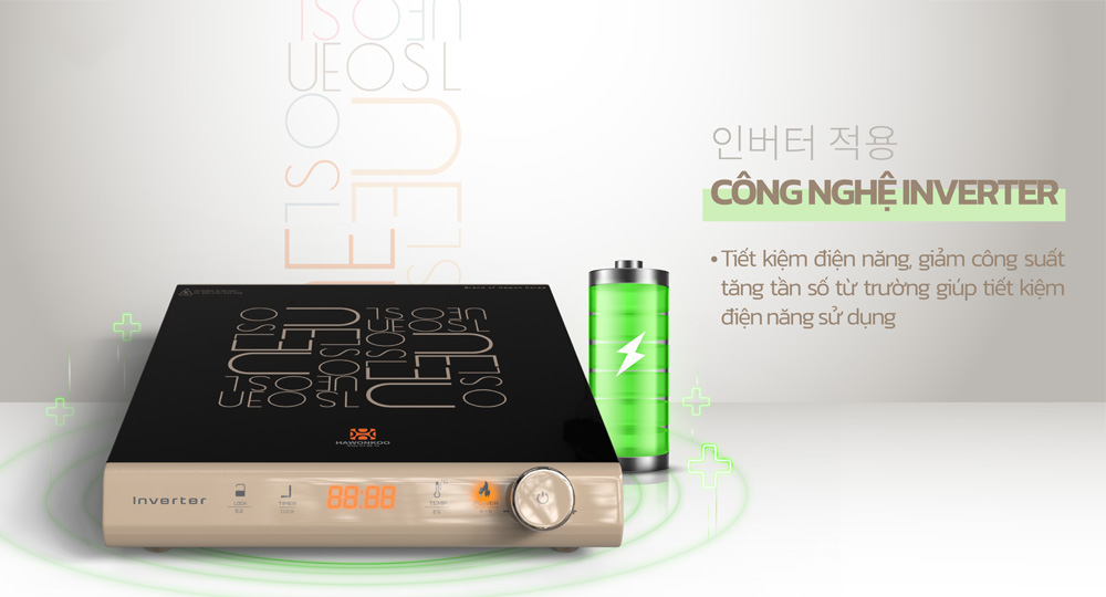 Bếp Điện Từ SEOUL-CEH-108-INVERTER-CF trang bị công nghệ Inverter