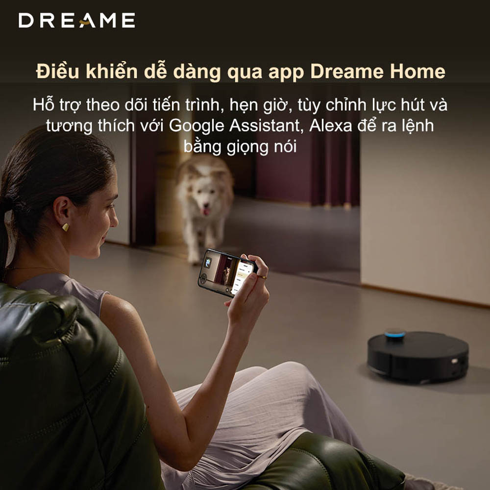 Dreame Home điều khiển Robot Hút Bụi Dreame Aqua 10 Pro Track từ xa