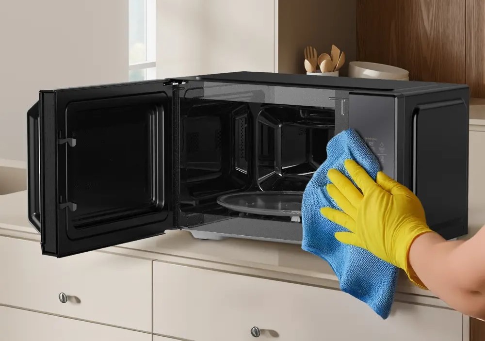 Dễ dàng vệ sinh khoang lò vi sóng Toshiba MW3-EM26PE(BM)VN
