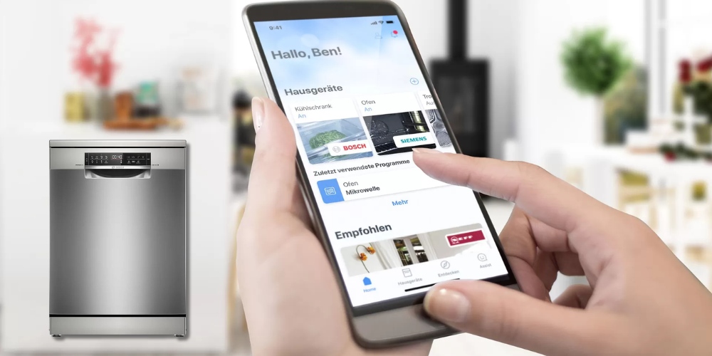 Điều khiển máy rửa bát SMS6ZCI85M từ xa qua Home Connect trên điện thoại
