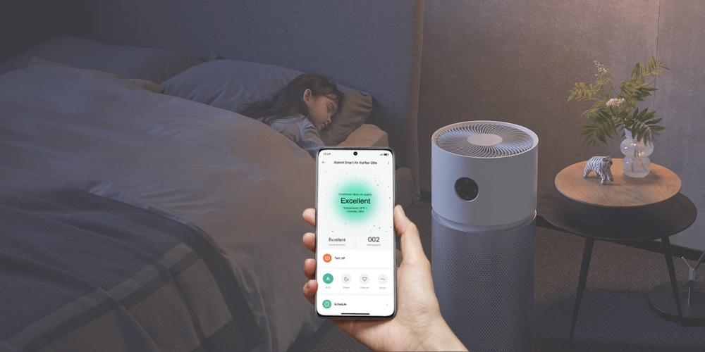 Điều khiển Xiaomi Smart Air Purifier Elite bằng điện thoại qua ứng dụng Mi Home