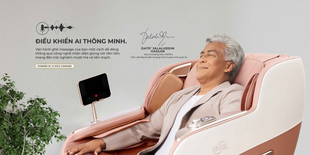 Ghế Massage Gintell B-Bravo GT9850BV nhận diện giọng nói
