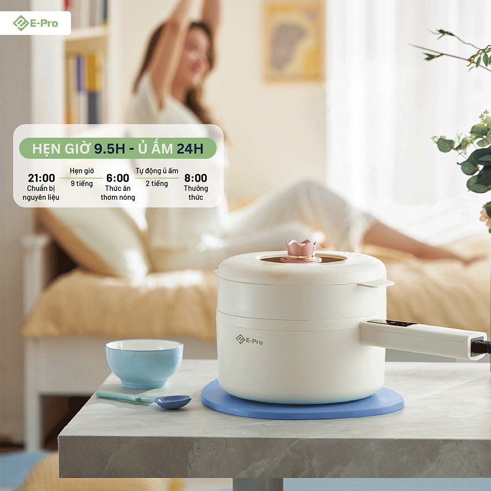 Tính năng hẹn giờ và ủ ấm thực phẩm tiện lợi
