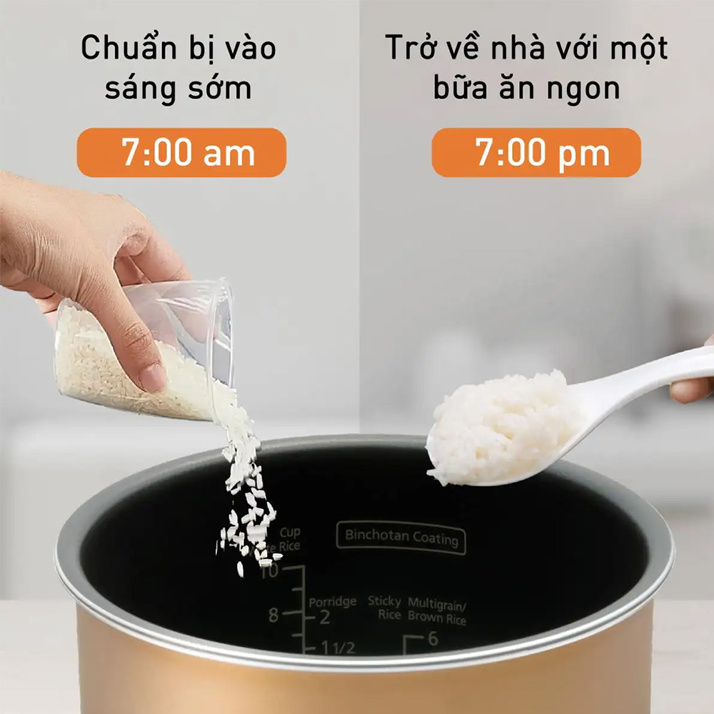 Thời gian nấu được cài đặt sẵn