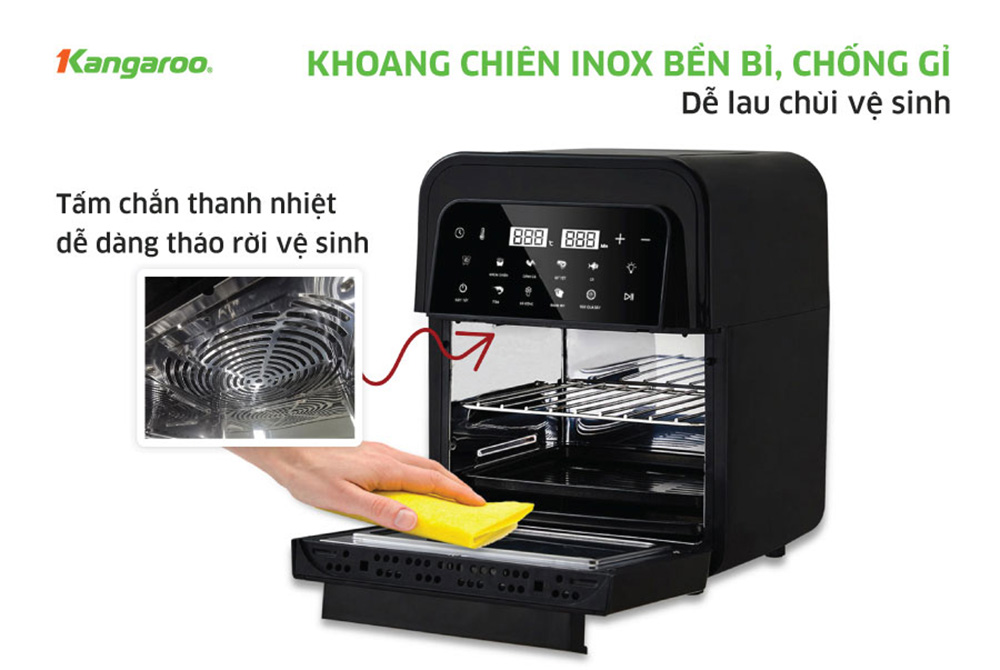 Khoang chiên inox chống gỉ của Kangaroo KG6AF2A