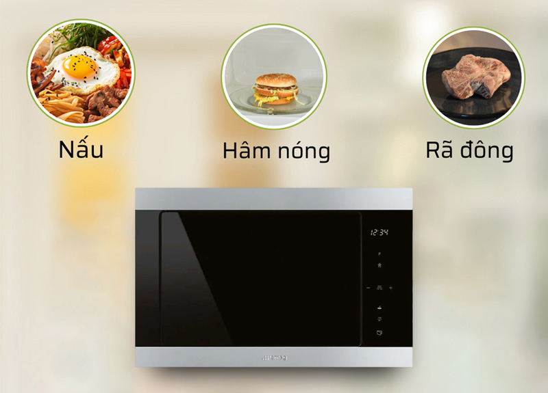 Lò vi sóng âm tủ tiện lợi khi sử dụng 