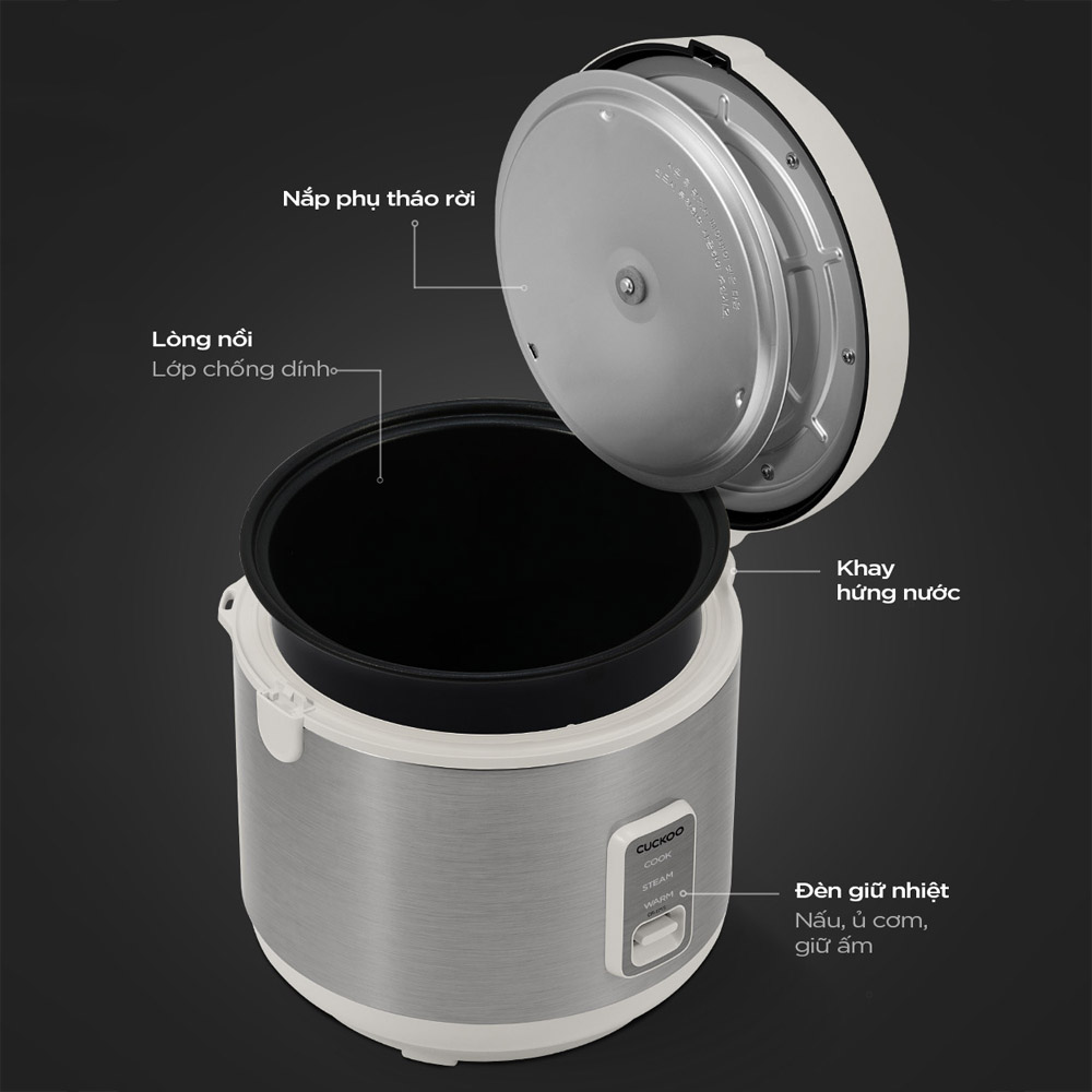 Lòng nồi chống dính của Nồi Cơm Điện Cuckoo CR-1415/GWVNCV
