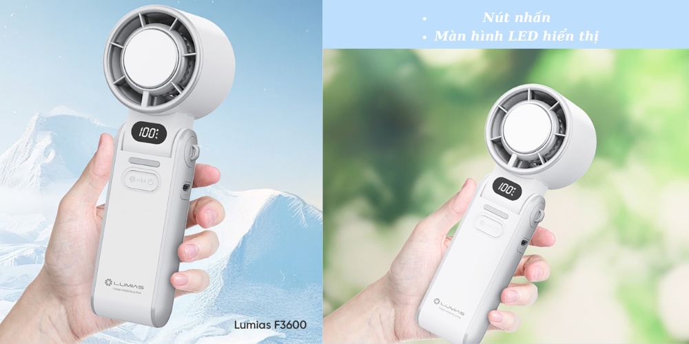 Lumias F3600 điều chỉnh bằng nút nhấn, màn hình LED hiển thị