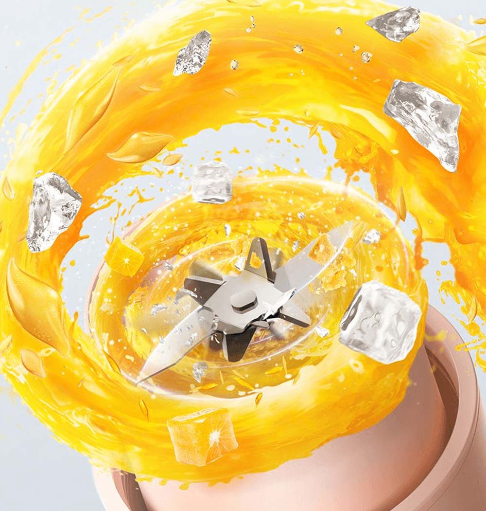 Máy Xay Sinh Tố Bear LLJ-P10X5 trang bị 12 lưỡi dao thép không gỉ 