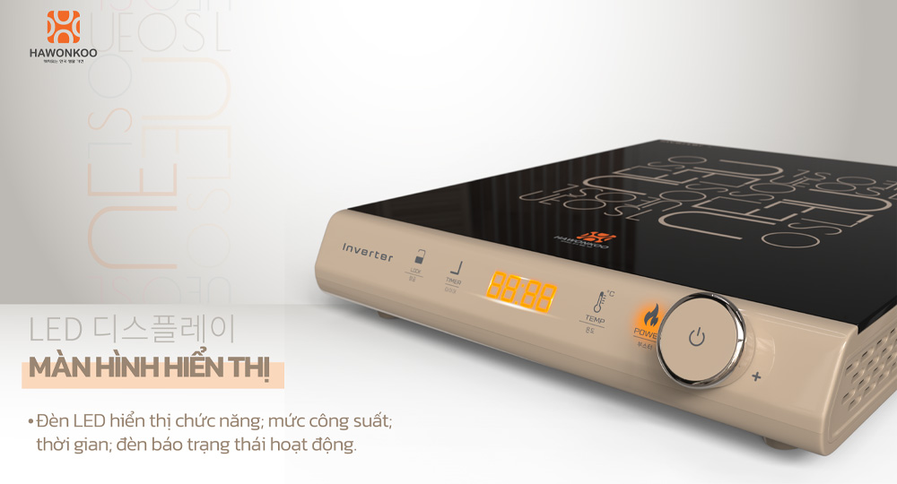 Màn hình LED hiển thị sắc nét, dễ theo dõi chức năng 