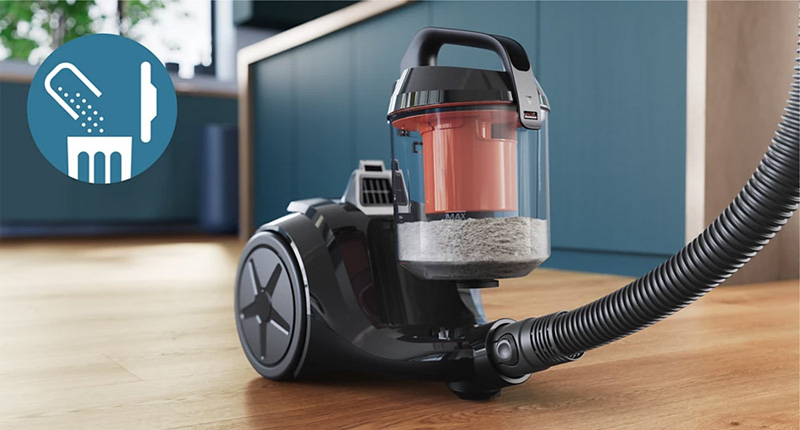 Dễ dàng làm sạch máy hút bụi dạng hộp