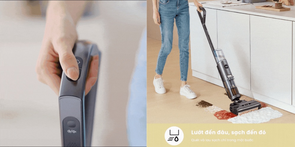 Máy Hút Bụi Lau Sàn Comfee CXC05APGY càn quét vết bẩn ướt và khô
