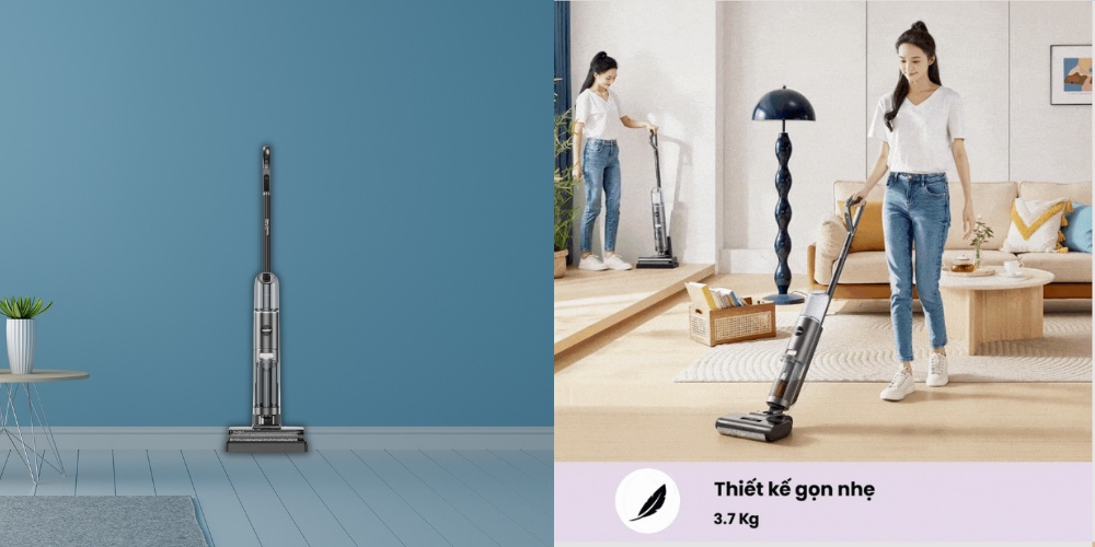 Máy Hút Bụi Lau Sàn Comfee CXC05APGY sở hữu thiết kế cầm tay