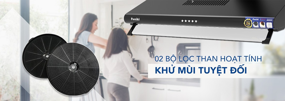Bộ lọc than hoạt tính của Máy Hút Mùi Âm Tủ Funiki HKH9638 