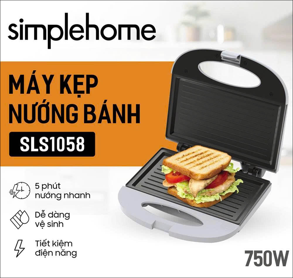 Máy Kẹp Nướng Bánh Sandwich SLS1058 có thiết kế nhỏ gọn 