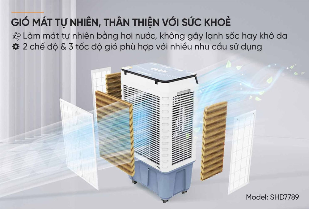 Máy Làm Mát Không Khí SHD7789 giúp căn phòng luôn thông thoáng