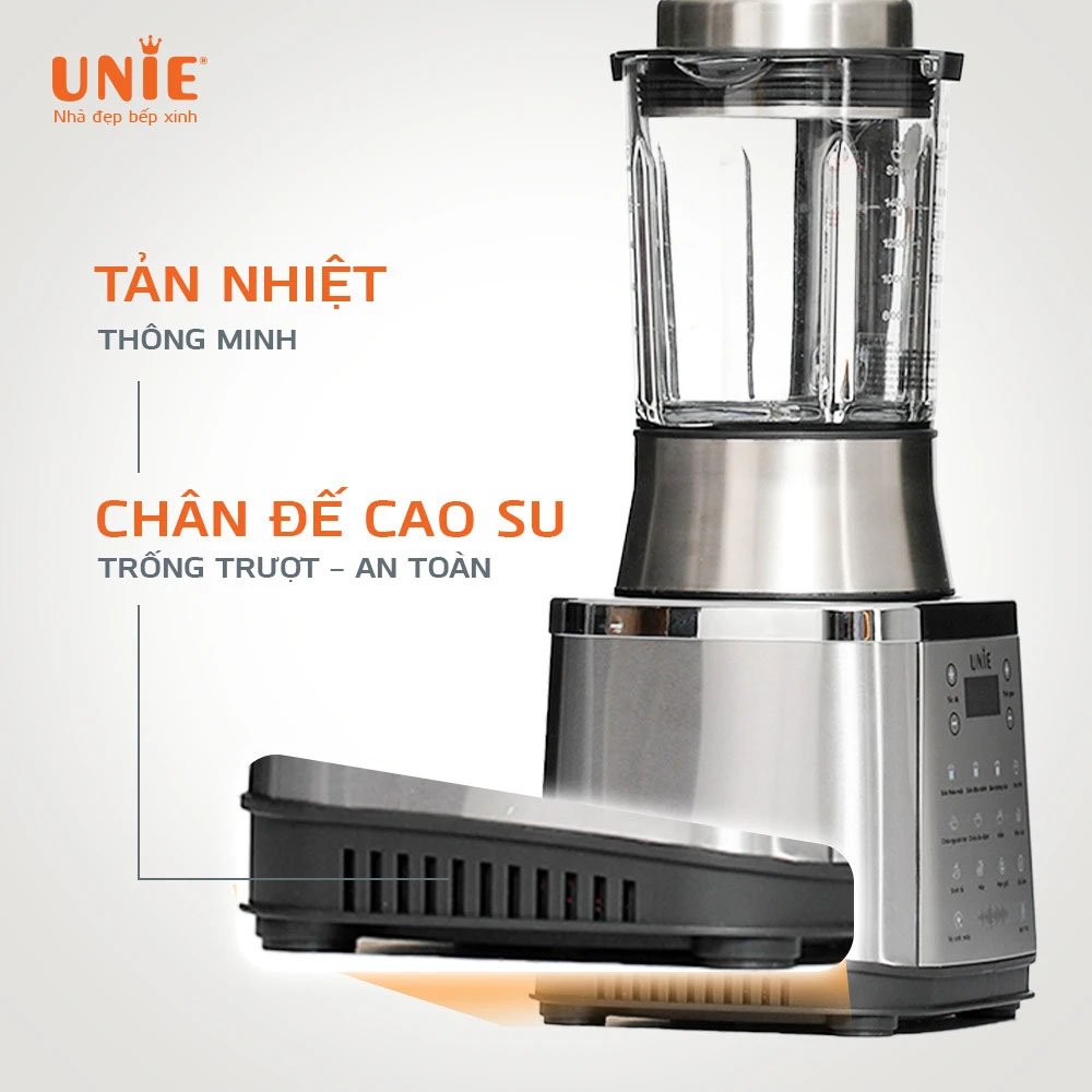 Phần chân đế của Máy làm sữa hạt UNIE V8S được thiết kế chắc chắn