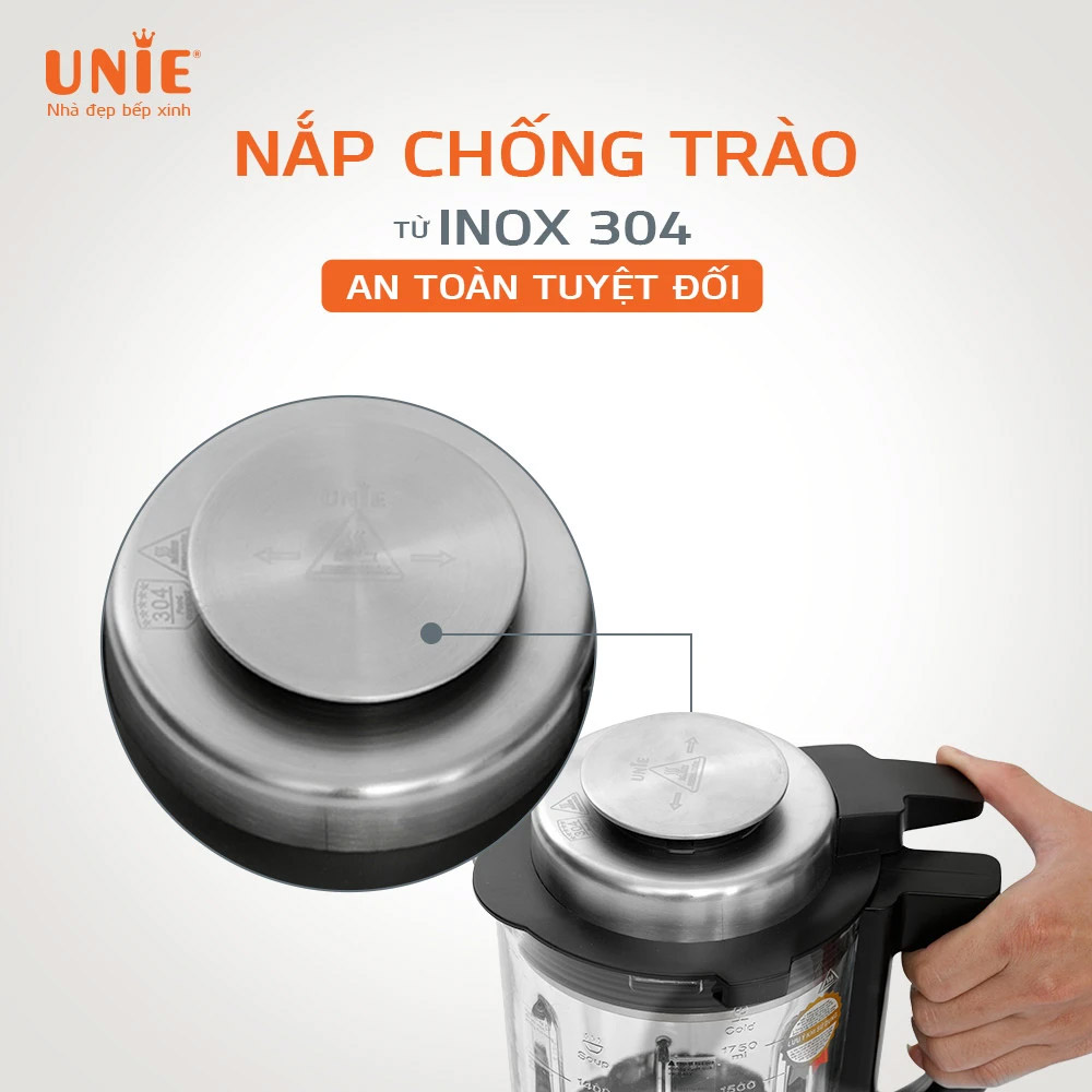 Nắp inox chống trào giúp giữ vệ sinh trong quá trình sử dụng