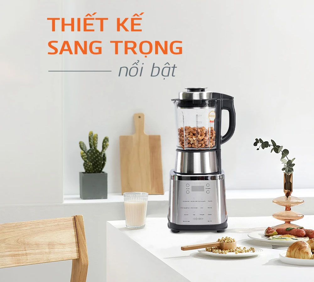 Máy làm sữa hạt UNIE V8S sở hữu kiểu dáng hiện đại