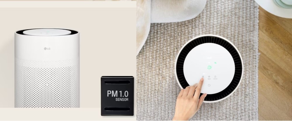 Máy Lọc Không Khí LG AS35GGW10.ABAE với cảm biến khí gas và bụi mịn PM1.0