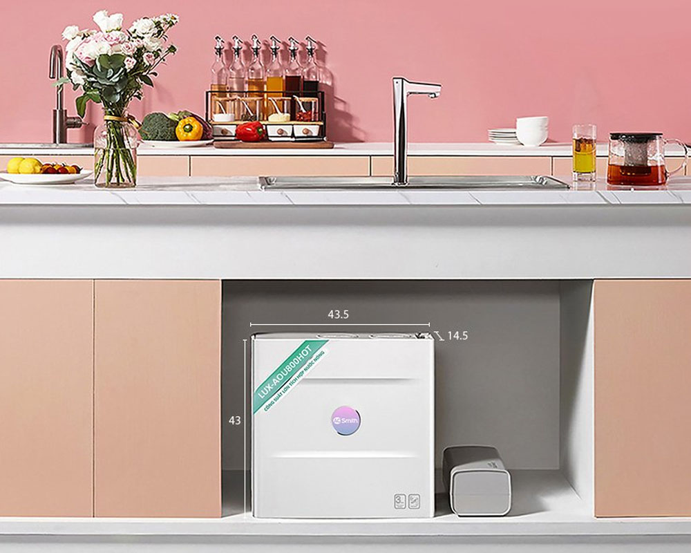 Thiết kế nhỏ gọn của Máy Lọc Nước A. O. Smith ROSS™ LUX-AOU800HOT