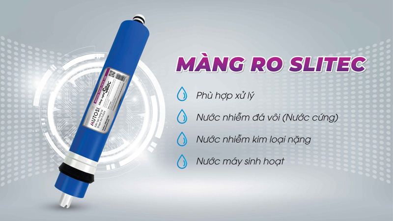 Màng lọc RO Slitec được sản xuất theo tiêu chuẩn Nhật Bản