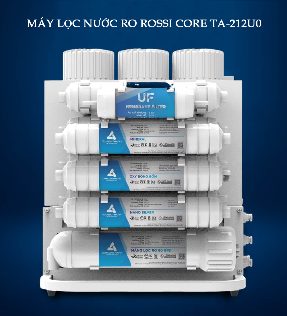Máy Lọc Nước RO Rossi Core TA-212U0 - 12 Lõi có thiết kế nhỏ gọn
