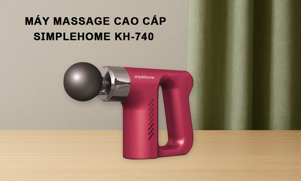 Máy Massage Simplehome KH-740 Màu Đỏ có kiểu dáng cầm tay chắc chắn