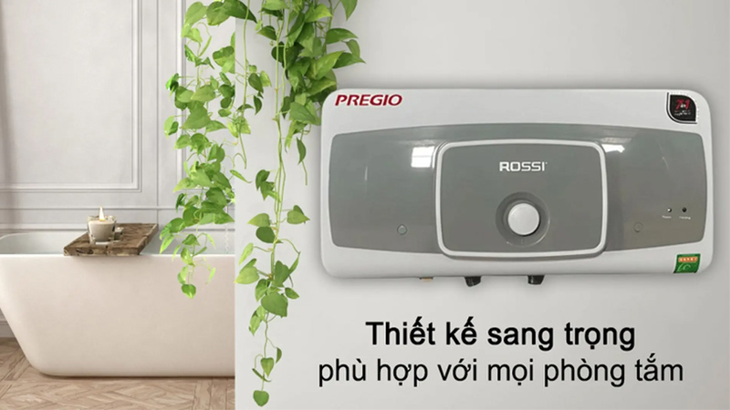 Máy nước nóng Rossi dễ dàng hòa hợp với nhiều không gian phòng tắm