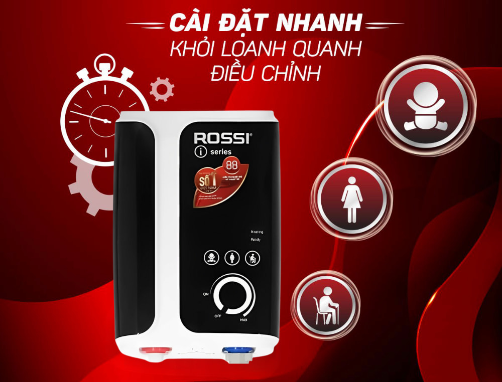 Máy nước nóng Rossi RIS-450 RE được tích hợp 3 chế độ tắm