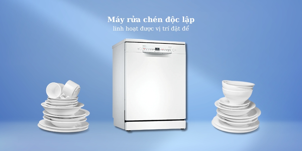 Máy Rửa Bát Bosch SMS2IVW01P được thiết kế độc lập