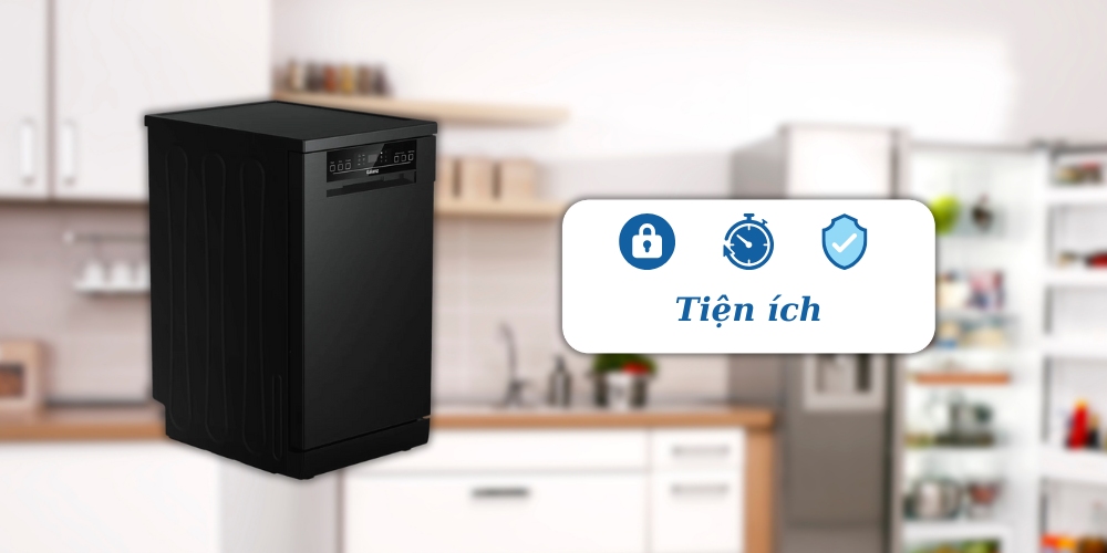 Máy rửa chén Galanz W45A3A401M-0E1(B) an toàn, tiện ích 